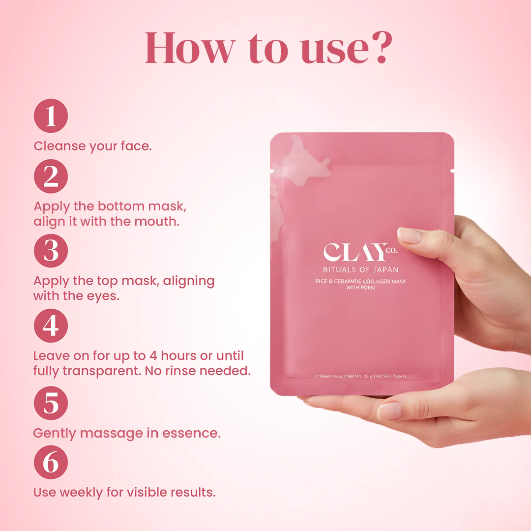 Rice & Ceramide Collagen Sheet Mask with PDRN | 35g - Image 5