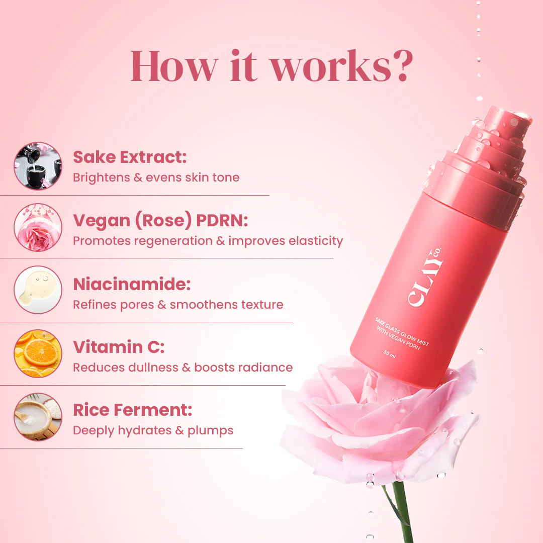 Sake Glass Glow Mist with Vegan PDRN | 50ml - Image 3